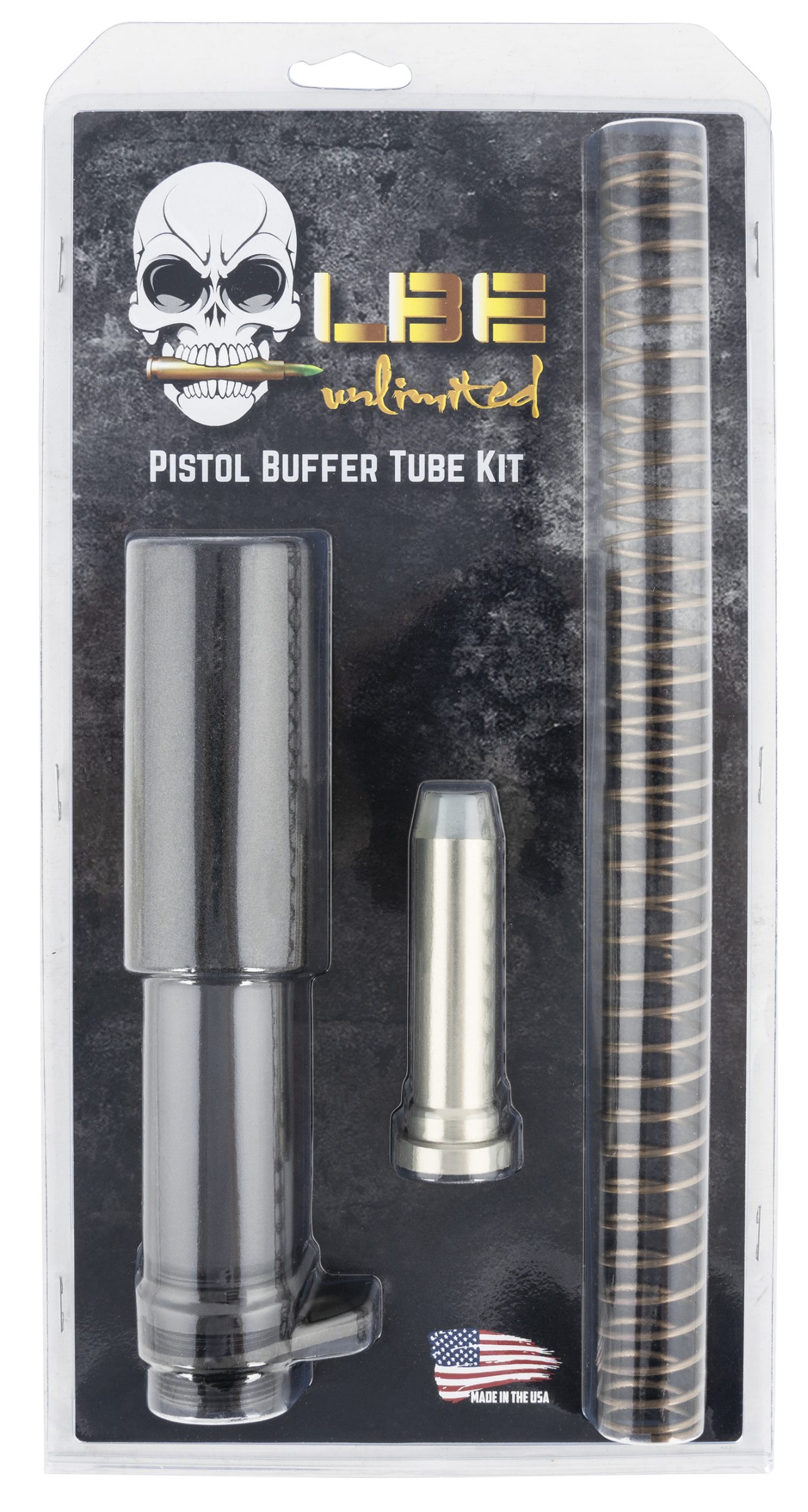 LBE Unlimited PBUFKTCG Pistol Buffer Tube Kit Gray AR-Platform