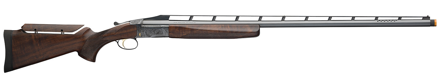 Browning 017080402 BT-99 Plus 12 Gauge 32" Barrel 2.75" 1rd, Blued Ported Barrel, Engraved Receiver, Black Walnut Adjustable Comb Stock, Hull Ejector, Pachmayr Decelerator XLT Recoil Pad