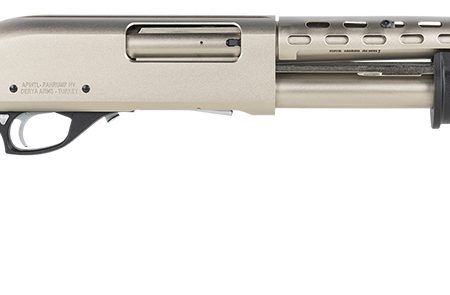 Rock Island AGM5 All Generations  12 Gauge Pump 3" 5+1 18.50" with Heat Shield, Nickel Barrel/Rec, Black Synthetic Furniture, Adj. Comb Stock