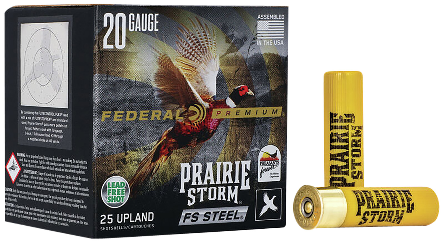 Federal PFSX207FS4 Premium Prairie Storm FS 20Gauge 3" 7/8oz 4Shot 25 Per Box/10 Case