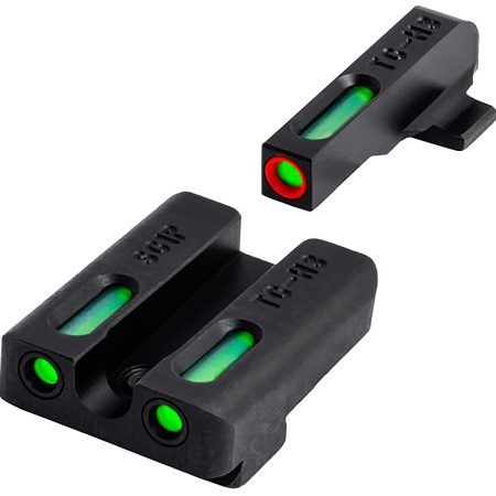 TruGlo TG13SG4A TFX Black | Green Tritium & Fiber Optic White Outline Front Sight Green Tritium & Fiber Optic Rear Sight