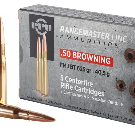 PPU PPRM50 Rangemaster 50BMG 625gr Full Metal Jacket 5 Per Box/20 Case
