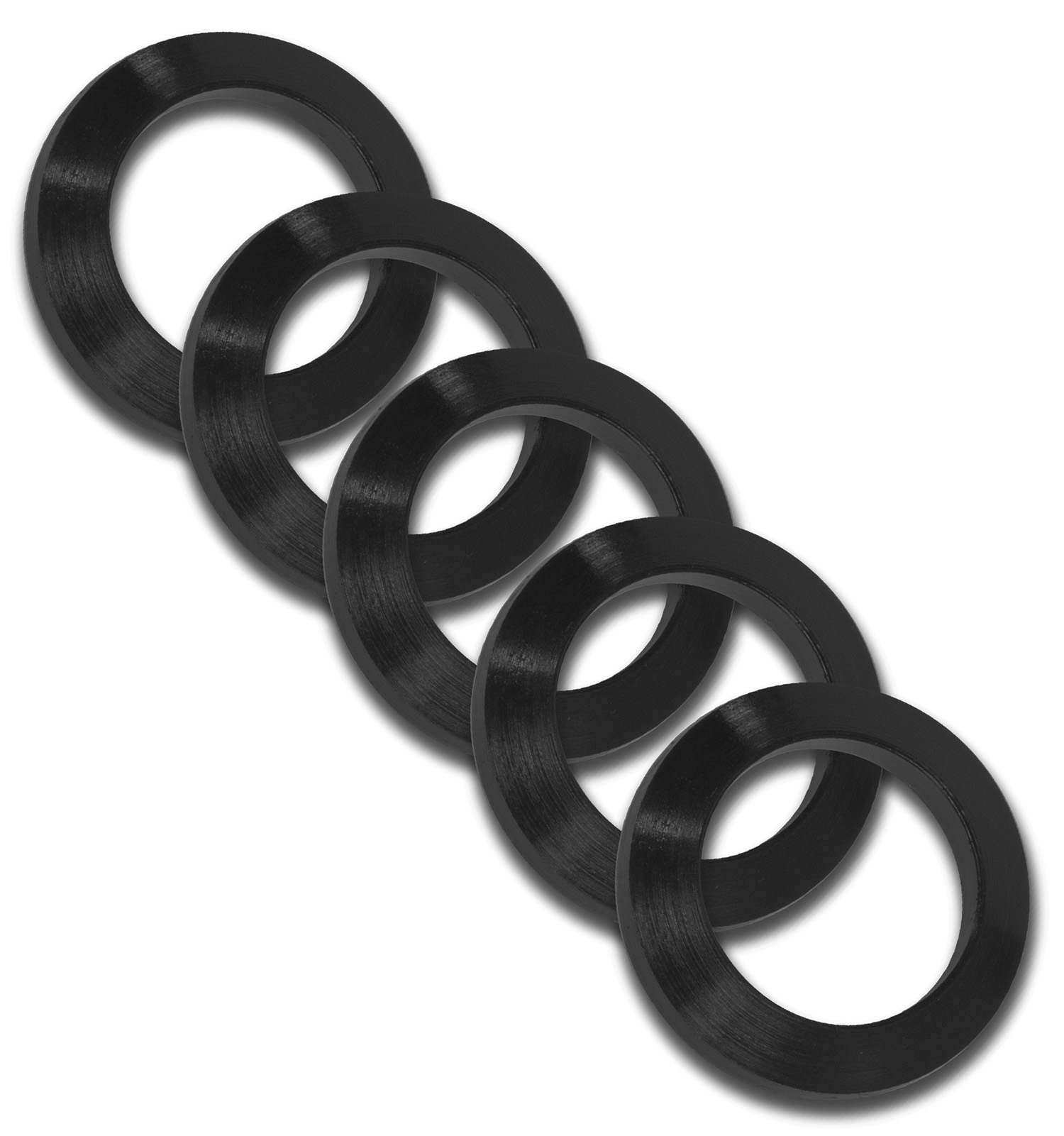 GrovTec US Inc GTHM319 Crush Washer 223 Cal Black Nitride Steel 1/2"-28 tpi Rifle 5 Per Pack