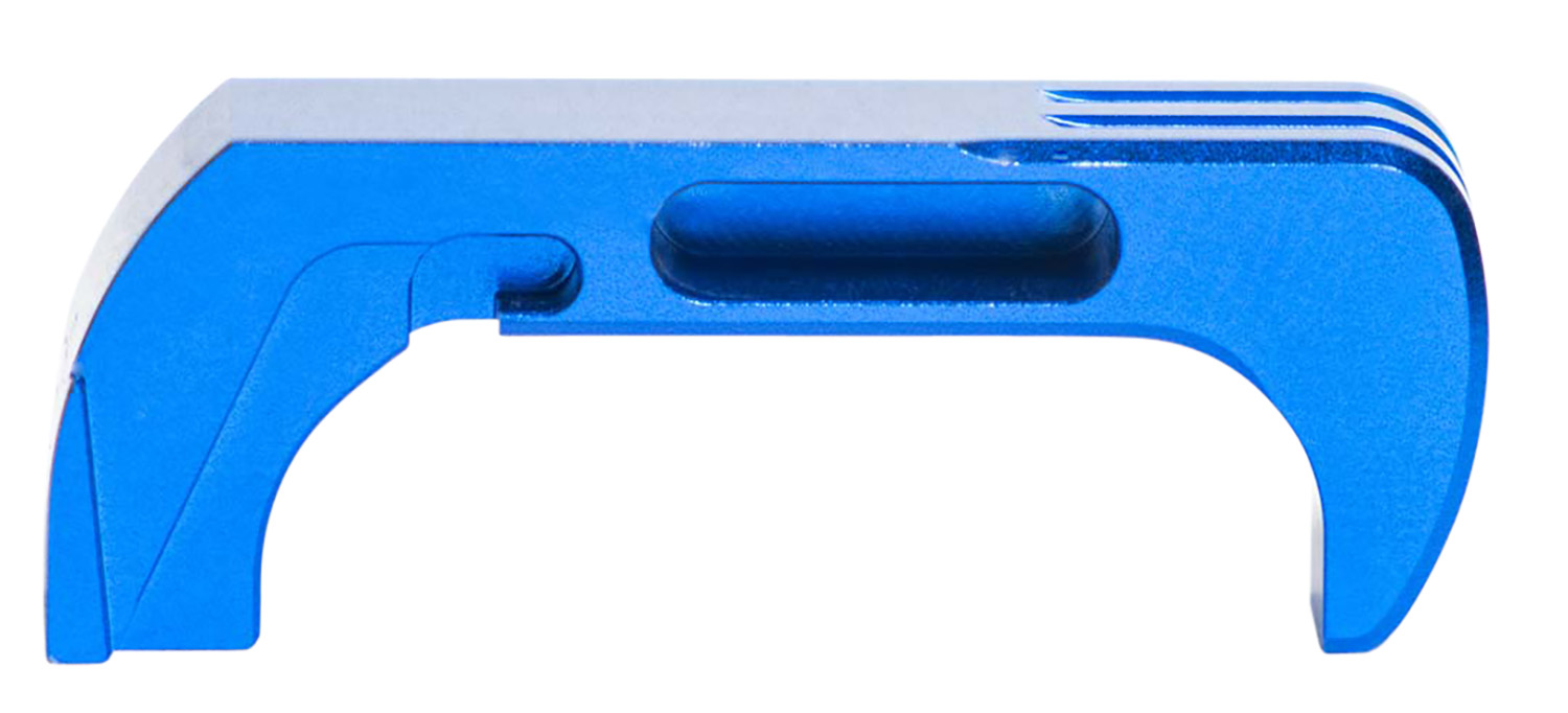 Cross Armory CRG5MCBL Mag Catch Extended Compatible w/Glock Gen4-5 Blue Anodized Aluminum