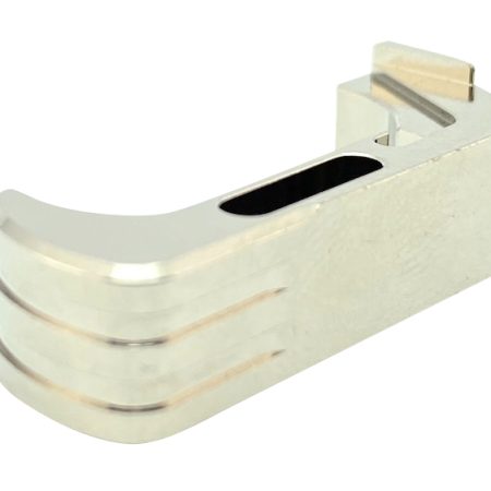 Cross Armory CRG5MCSV Mag Catch  Extended Compatible w/Glock Gen4-5 Silver Anodized Aluminum