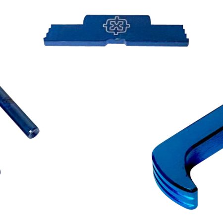 Cross Armory CRG5OKBL 3 Piece Kit  Extended Compatible w/Glock 17/19/26/34 Gen5 Blue Anodized Steel/Aluminum