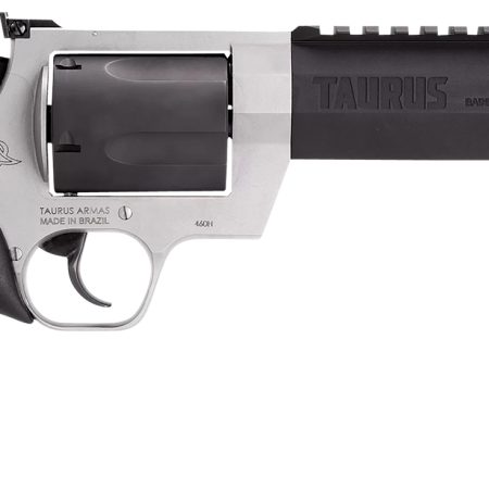 Taurus 2460065RH Raging Hunter  460 S&W Mag 5rd 6.75" Matte Black Oxide Barrel & Cylinder Matte Stainless Steel Frame Black Rubber  with Integrated Cushion Insert Grip