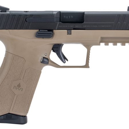 IWI US M9ORP17FD MASADA 9mm Luger 17+1 4.10" Black Button Rifled Steel Barrel/Black Optic Ready/Serrated Slide/Flat Dark Earth Polymer Frame w/Picatinny Rail/FDE Polymer Grips Ambidextrous