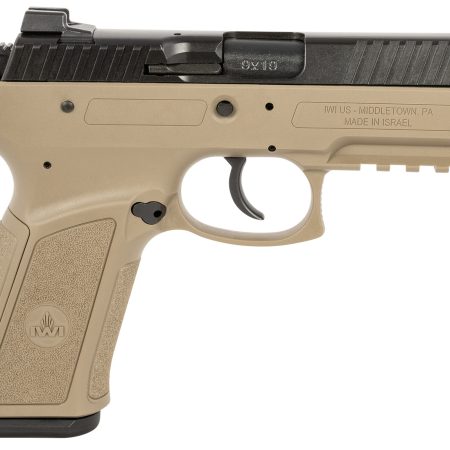 IWI US J941PSL9FDII Jericho 941 Enhanced 9mm Luger Caliber with 3.80" Barrel, 17+1 Capacity, Flat Dark Earth Finish Picatinny Rail Frame, Serrated Black Steel Slide & Polymer Grip