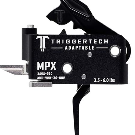 TriggerTech ARPTBB36NNF Adaptable  Two-Stage Flat Trigger with 3.50-6 lbs Draw Weight & Black PVD Finish for Sig MPX