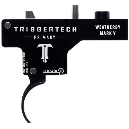 TriggerTech WM5SBB14NBW Primary  Single-Stage Curved Trigger with 1.50-4 lbs Draw Weight & Black PVD Finish for Weatherby Mark V