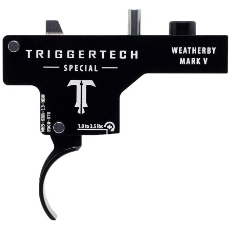 TriggerTech WM5SBB13NBW Special  Single-Stage Curved Trigger with 1-3.50 lbs Draw Weight & Black PVD Finish for Weatherby Mark V