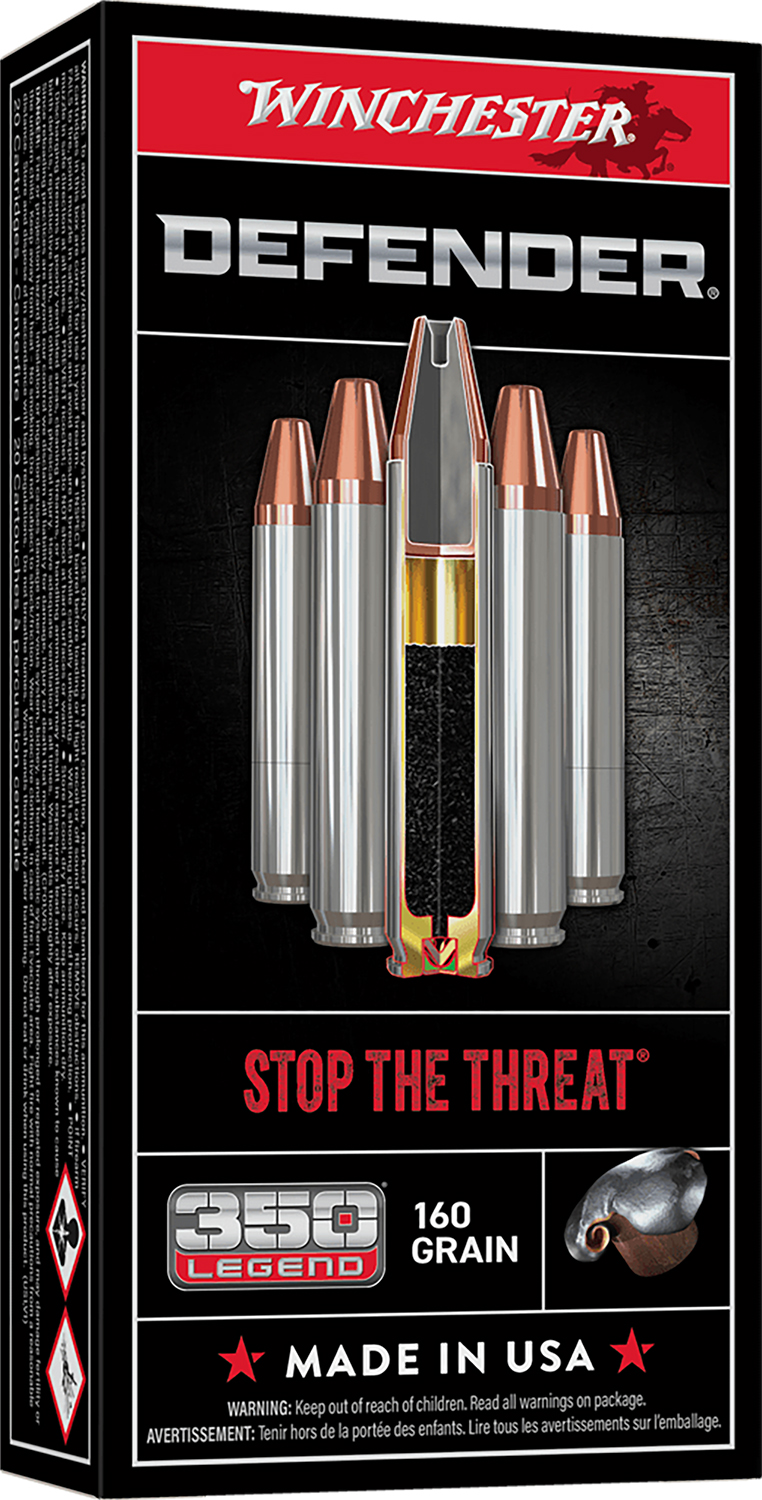 Winchester Ammo S350PDB Defender 350Legend 160gr Bonded Protected Hollow Point 20 Per Box/10 Case