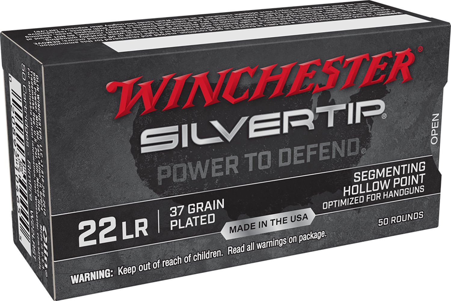 Winchester Ammo W22LRST Silvertip 22LR 37gr Silvertip Hollow Point 50 Per Box/40 Case