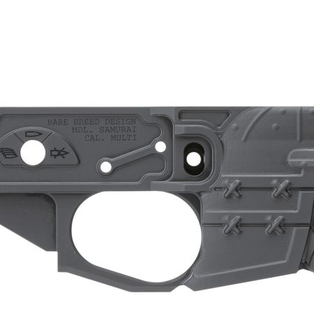 Spikes STLB630 Rare Breed Samurai Stripped Lower Receiver Multi-Caliber 7075-T6 Aluminum Black Anodized for AR-15