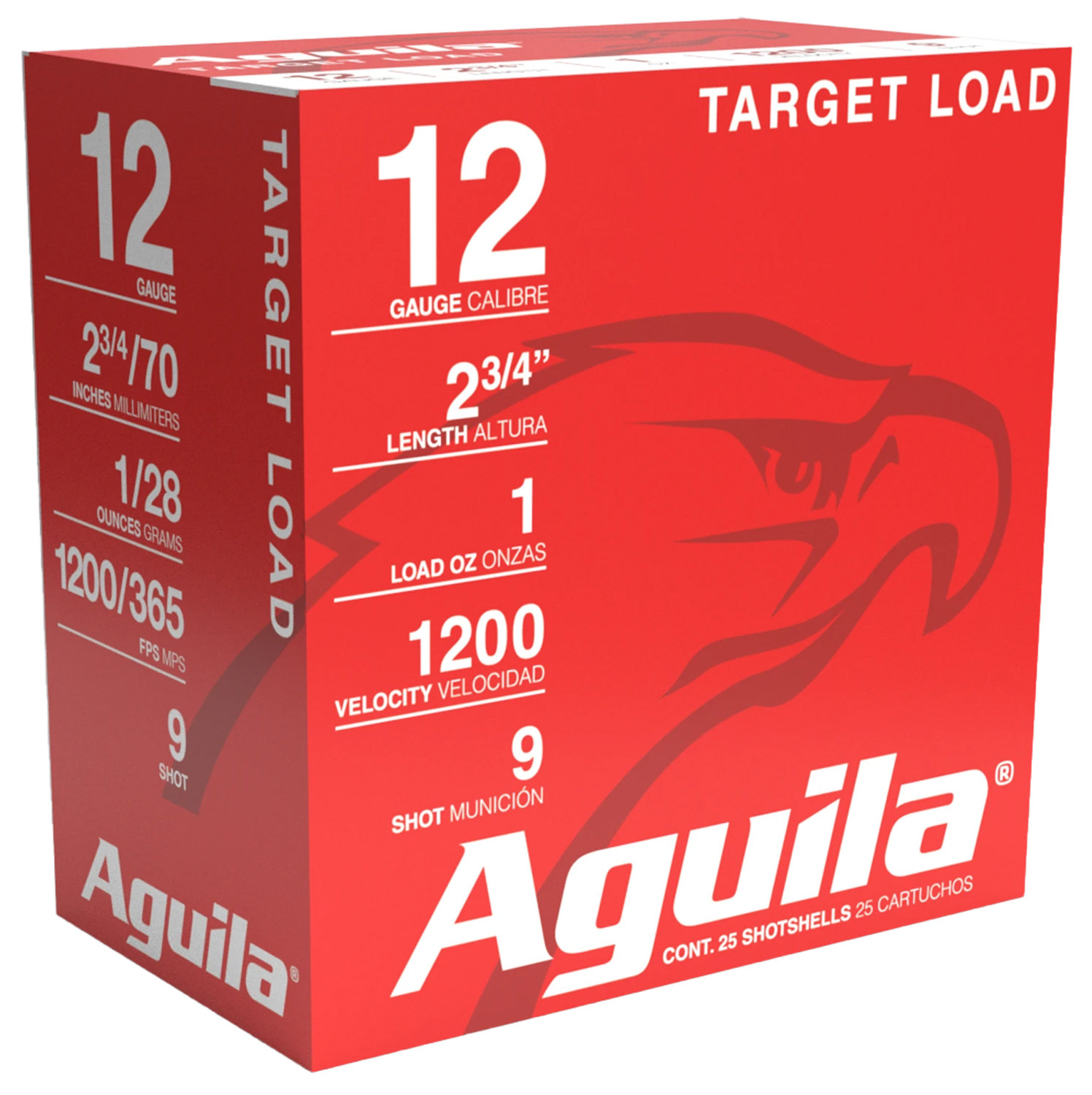 Aguila 1CHB1306 Target Load Competition 12Gauge 2.75" 1oz 9Shot 25 Per Box/10 Case