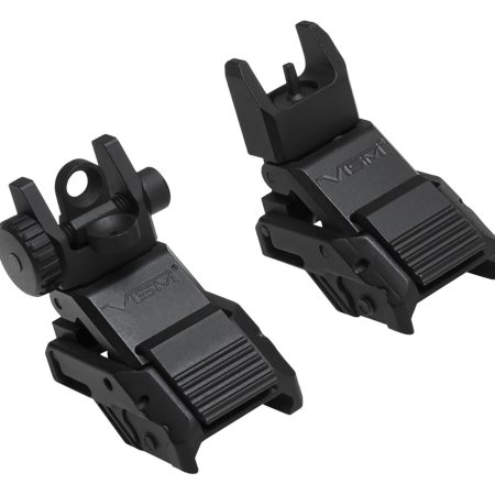 NcStar VMARFLC Pro Series Flip Up Front and Rear Sights Black Flip Up for AR-Platform