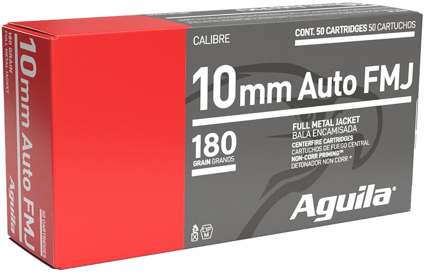 Aguila 1E102110 10mm Auto 180gr Full Metal Jacket 50 Per Box/20 Case