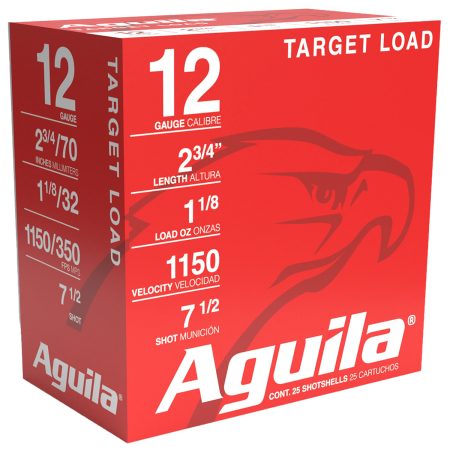 Aguila 1CHB1282 Target Load Competition 12Gauge 2.75" 1 1/8oz 7.5Shot 25 Per Box/10 Case
