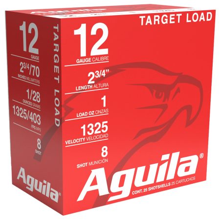 Aguila 1CHB1286 Sporting Clays  12Gauge 2.75" 1oz 8Shot 25 Per Box/10 Case