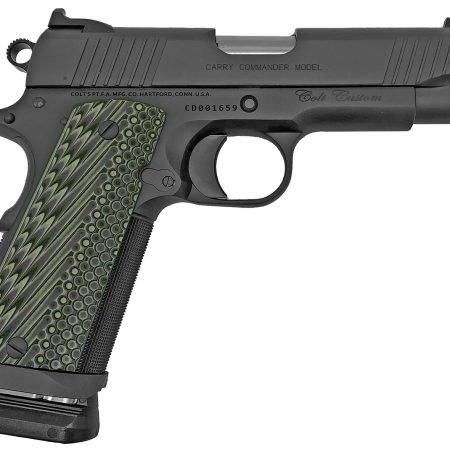 Colt Mfg O4042CS Limited 1911 Custom  Carry 9mm Luger 7+1 4.25" Black National Match Barrel, Decobond Smoke Gray Serrated Steel Slide & Frame w/Beavertail, Gray G10 Grip, Ambidextrous
