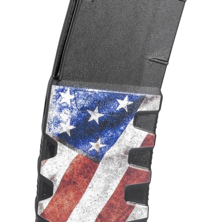 Mission First Tactical EXDPM556AFM1 Extreme Duty  30rd 223 Rem/5.56x45mm Fits AR-15/M4 Black w/American Flag M1 Polymer