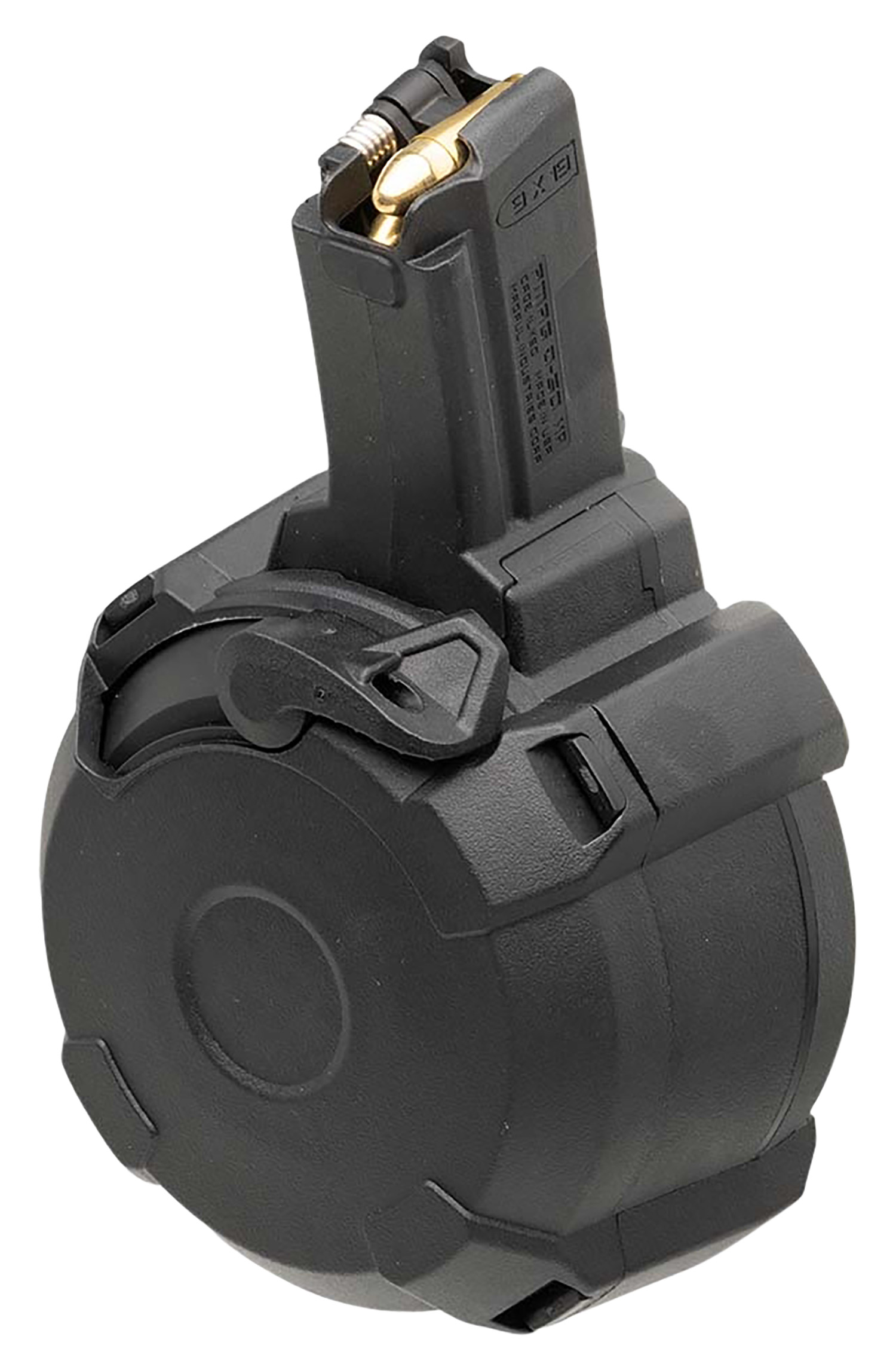Magpul MAG1181BLK PMAG Black Drum 50rd 9mm Luger for H&K MP5/94