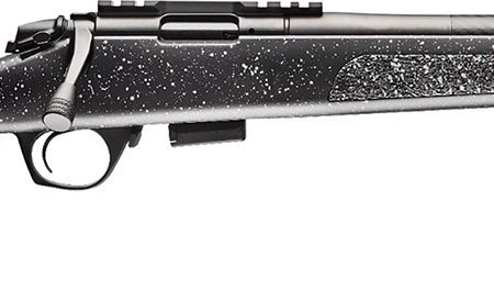 Bergara Rifles BMR006 BMR Carbon Fiber Full Size 17 HMR 5+1/10+1 20" Matte Blued Carbon Fiber/Steel Threaded Barrel & Drilled & Tapped Steel Receiver, Fixed Black/Gray Speckled Synthetic Stock