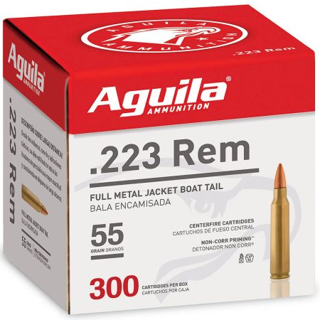 Aguila 1E223108   223Rem 55gr Full Metal Jacket 300 Per Box/4 Case