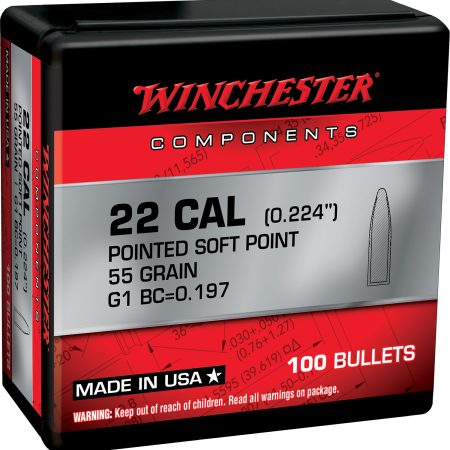 Winchester Ammo WB223SP55X Centerfire Rifle 223Rem 55gr Pointed Soft Point 100 Per Box/10 Case