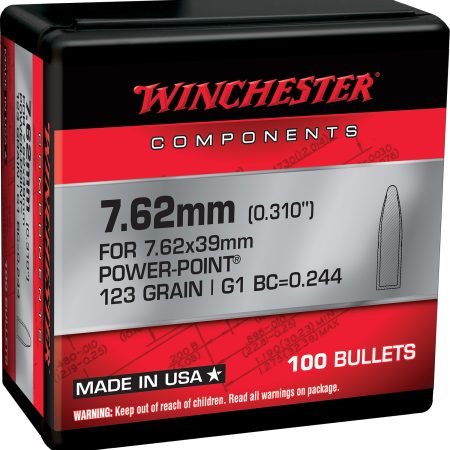 Winchester Ammo WB762P123X Centerfire Rifle  7.62mm 123gr Power Point 100 Per Box/10 Case