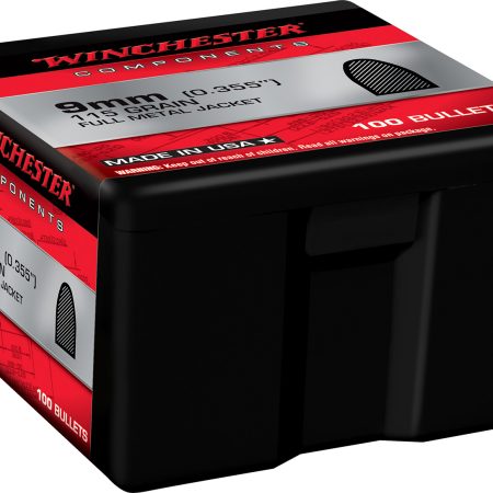 Winchester Ammo WB9FB115X Centerfire Handgun Reloading 9mm 115gr Full Metal Jacket 100 Per Box/10 Case