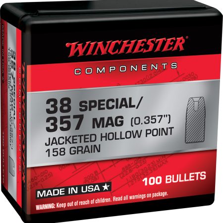Winchester Ammo WB357H158X Centerfire Handgun Reloading 357Mag 158gr Jacketed Hollow Point 100 Per Box/10 Case
