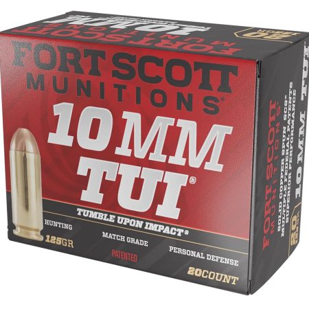 Fort Scott Munitions 10MM124SCV Tumble Upon Impact (TUI)  10mmAuto 125gr Solid Copper Spun 20 Per Box/25 Case