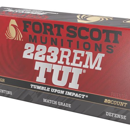 Fort Scott Munitions 223055SCV Tumble Upon Impact (TUI) 223Rem 55gr Solid Copper Spun 20 Per Box/25 Case