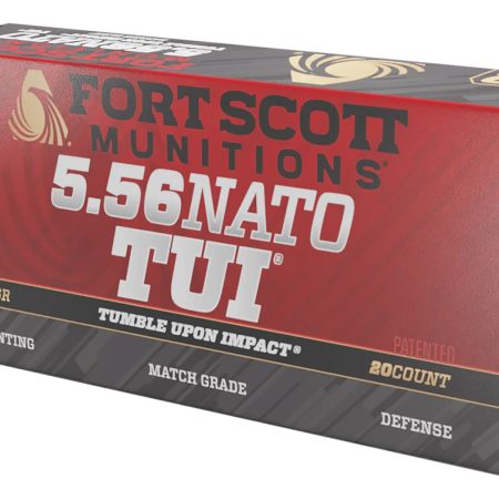 Fort Scott Munitions 556055SCV Tumble Upon Impact (TUI) 5.56x45mmNATO 55gr Solid Copper Spun 20 Per Box/25 Case