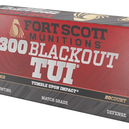 Fort Scott Munitions 300115SCV Tumble Upon Impact (TUI) 300Blackout 115gr Solid Copper Spun 20 Per Box/25 Case