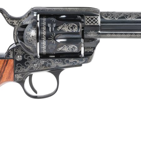 Pietta HF45LLE434NMBW 1873 Great Western II  Sports South Exclusive 45 Colt (Long Colt) 6rd 4.75" Blued Engraved Steel Barrel & Cylinder, Blued Engraved Steel Frame, Walnut Grip, Exposed Hammer