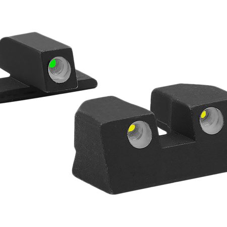 Meprolight USA 101103201 Tru-Dot  Green Tritium White Outline Front Sight-Yellow Tritium White Outline Rear Sight Sig Sauer P-Series P226/P320