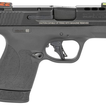 Smith & Wesson 13254 M&P Performance Center Shield Plus 9mm Luger 3.10" Ported Barrel 10+1 Or 13+1, Black Polymer Frame, Ported Armornite Slide, Fiber Optics Sights, Manual Safety