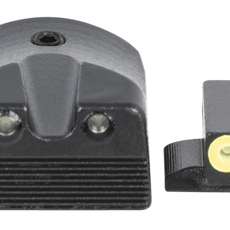 Meprolight USA 412183121 Hyper-Bright  Green Tritium Yellow Outline Front Sight-Green Tritium Black Outline Rear Sight Kimber 1911 Slant