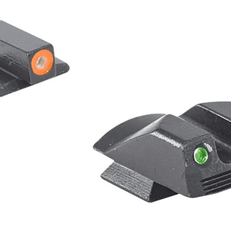 Meprolight USA 412293131 Hyper-Bright  Green Tritium Orange/Front Sight-Green Tritium, Black Frame Kimber 1911 Micro