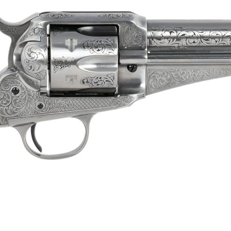 Taylors & Company 550408 1875 Army Outlaw 45 Colt (LC) Caliber with 5.50" Barrel, 6rd Capacity Cylinder, Overall White Engraved Finish Steel & Walnut Grip