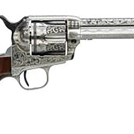 Taylors & Company 555160 1873 Cattleman Uberti 45 Colt (Long Colt) 6 Shot 4.75" White Engraved Round Barrel, Cylinder & Steel Frame, Black Polymer Navy Grip, Exposed Hammer