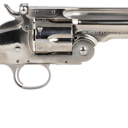 Taylors & Company 550670 Schofield Top Break 45 Colt (LC) Caliber with 5"Barrel, 6rd Capacity Cylinder, Overall Nickel-Plated Finish Steel & Walnut Grip
