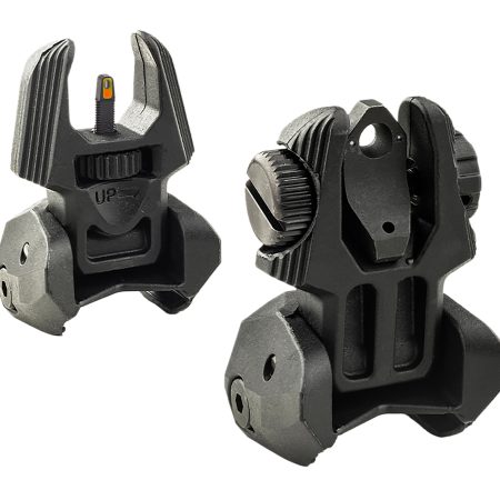 Meprolight USA 403220 FRBS Sight Set Black AR-15 Flip Up Orange Tritium Front/Green Tritium Rear