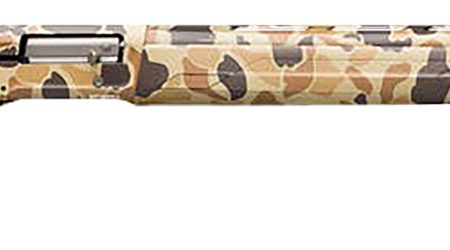 Browning 0119082005 A5 12 Gauge 26" Barrel 3.5" 4+1 Full Coverage Vintage Tan Camo, Textured Synthetic Stock With Close Radius Pistol Grip