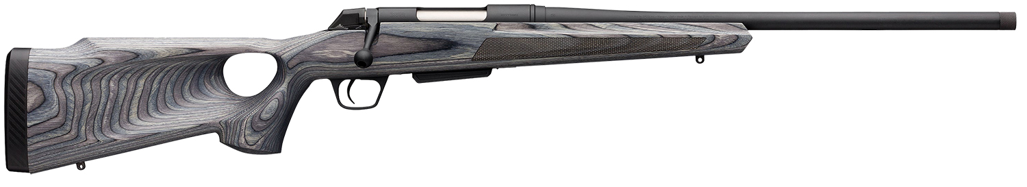 Winchester Guns 535727212 XPR Thumbhole Varmint SR 243 Win 3+1 Cap 24" TB Blued Perma-Cote Rec Matte Black Laminate Fixed Thumbhole Stock Right Hand with MOA Trigger System (Full Size) No Sights