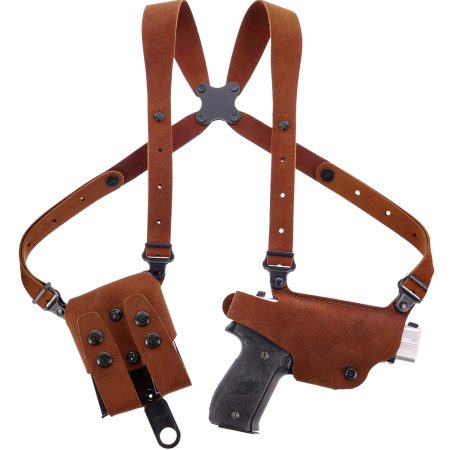 Galco CL2204 Classic Lite 2.0 Shoulder System Shoulder Size Fits Chest Up To 56" Natural Leather Shoulder Fits Walther PPK Fits Walther PPK/S Right Hand