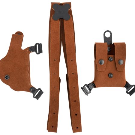 Galco CL2224 Classic Lite 2.0 Shoulder System Fits Chest Up To 56", Natural Leather, Compatible w/Glock 17/19/Glock 22 Gen2-5, Right Hand *Worn, Missing Mag Carrier